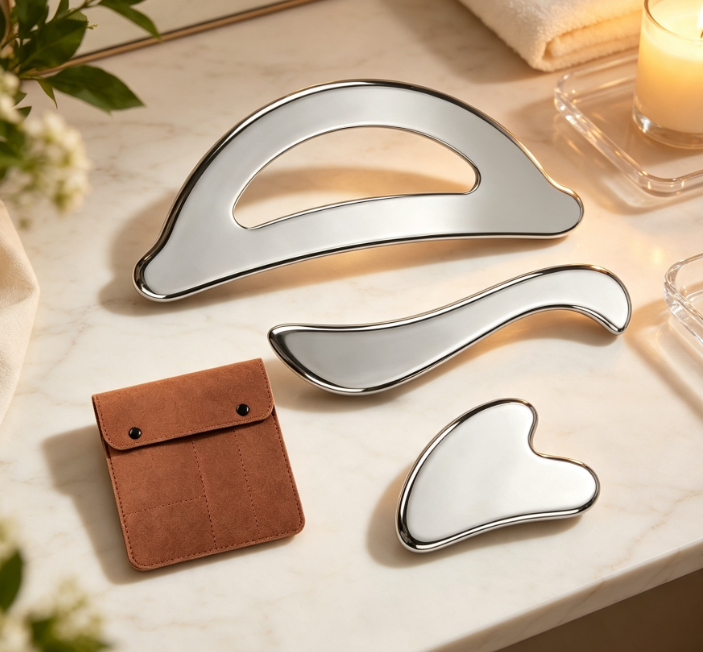 Stainless Steel Gua Sha Tool for Face, Body, and Lymphatic Massage - Image 2