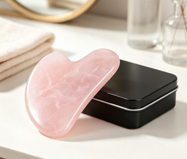 Pink Facial Gua Sha Tool for Acupoint Massage