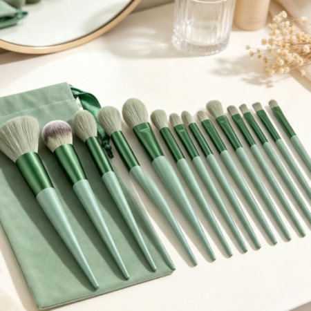 13-Piece Professional Makeup Brush Set With Storage Pouch