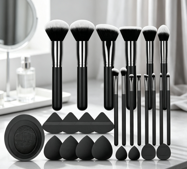 26-Piece Makeup Set (Includes Foundation & Eyeshadow Brushes)