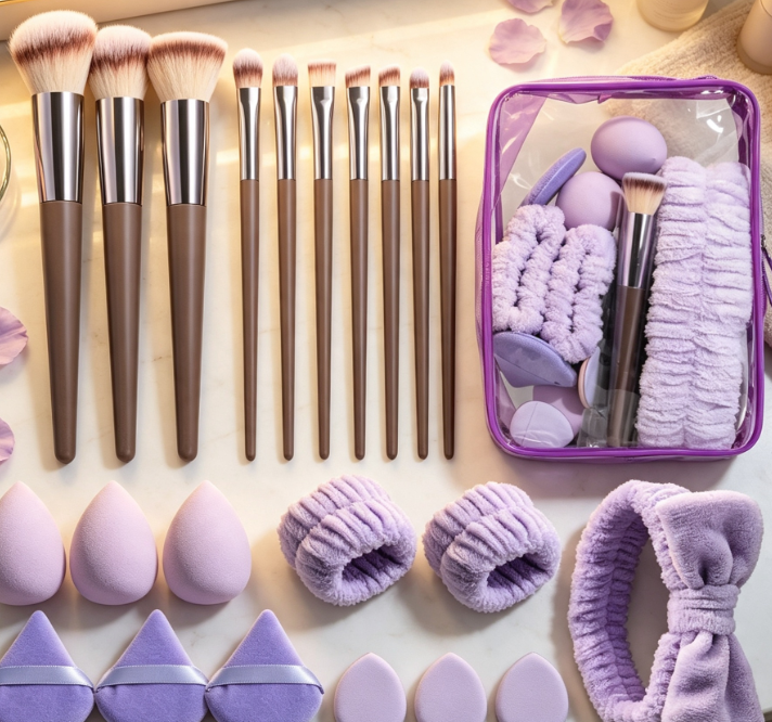 13-Piece Professional Brush Set (Foundation, Eyeshadow, Lip) - Image 2