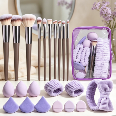 13-Piece Professional Brush Set (Foundation, Eyeshadow, Lip)