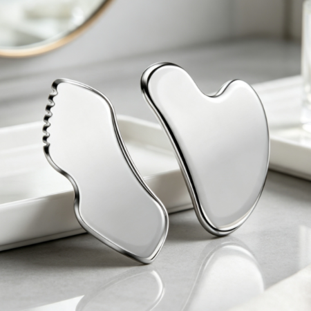 Stainless Steel Facial Gua Sha Tool for Contouring and De-puffing