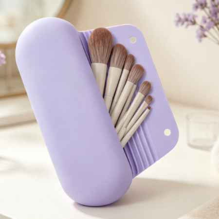 5-Piece Goat Hair Travel Brush Set With Pouch