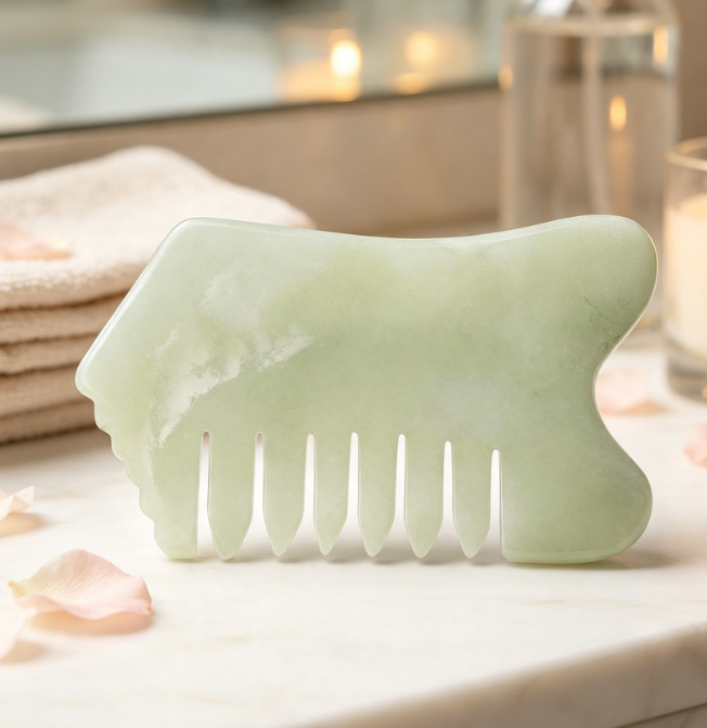 Stone Facial Gua Sha Tool for Lymphatic Massage (Gift Set) - Image 2