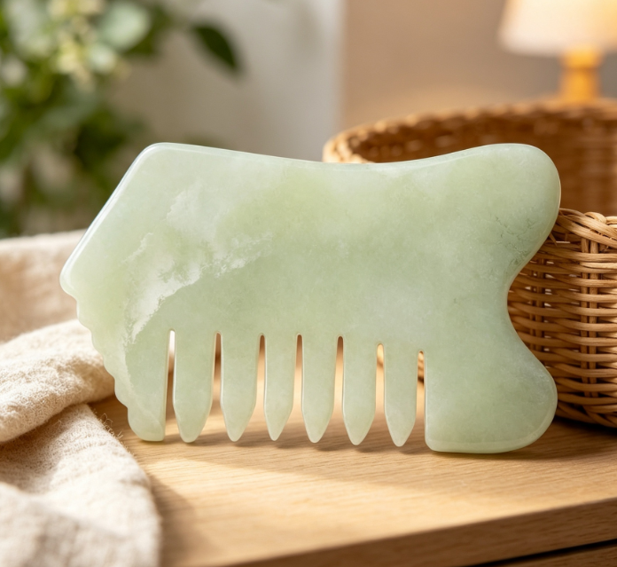 Stone Facial Gua Sha Tool for Lymphatic Massage (Gift Set)