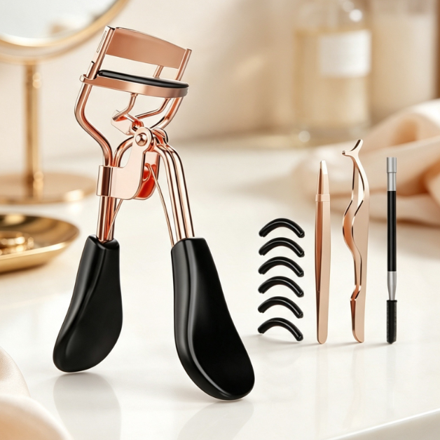 Stainless Steel Eyelash Curler (Pinch-free) for Various Eye Shapes - Image 2