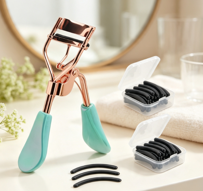 Rose Gold Eyelash Curler with Comb Teeth