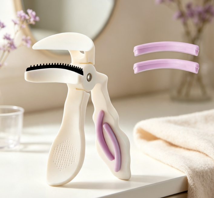 Wide-angle Eyelash Curler with Comb (Pinch-free & Long-lasting)