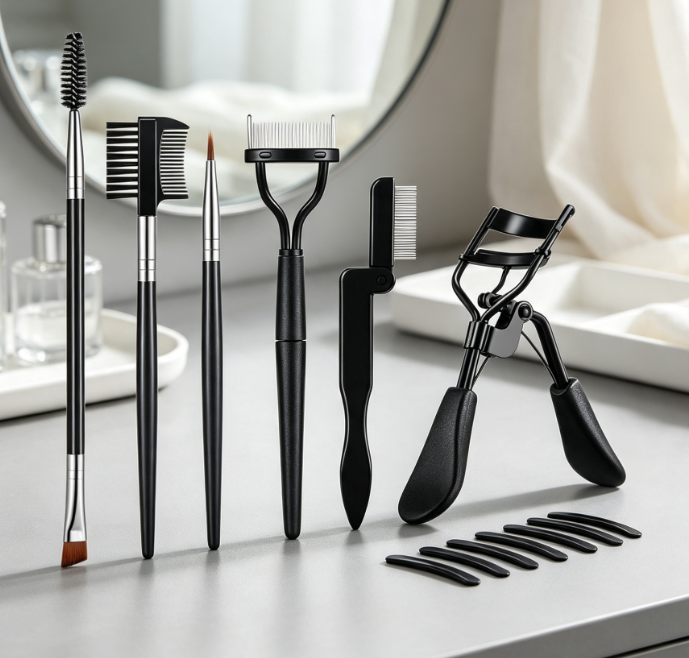 False Lash Applicator, Brow Scissors & Makeup Aid Set