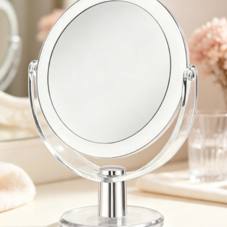 Double-Sided 15x Magnification Makeup Mirror With 360° Swivel And Stand