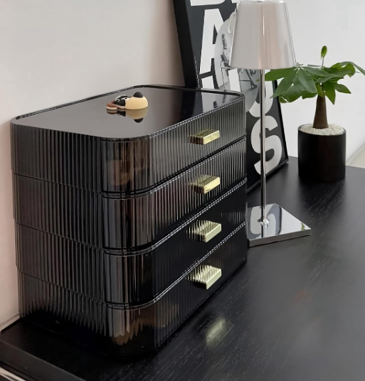 Stackable Cosmetic Organizer With Drawers