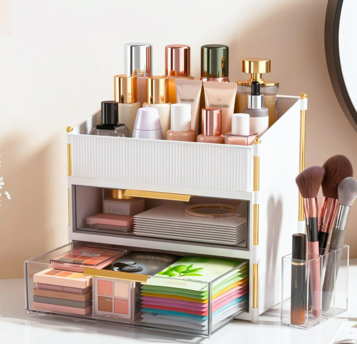Large-Capacity Gift Box Organizer For Makeup Brushes And Skincare