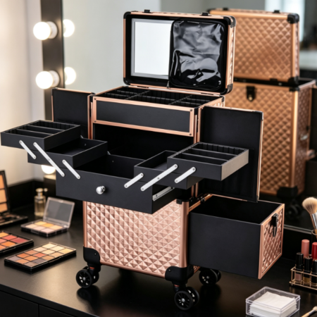 Multifunctional High-Capacity Makeup Artist Trolley Case