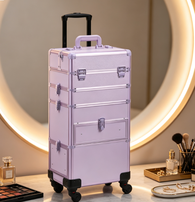4-in-1 Multi-Tier Rolling Storage Case with Drawers