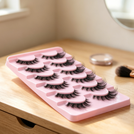 Fairy-style cat-eye lashes (D-curl, fluffy, strip-style)