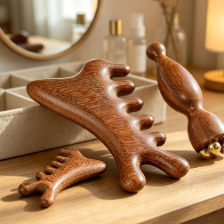 Sandalwood Hair-Growth Comb & Copper-Tip Eye Massage Set