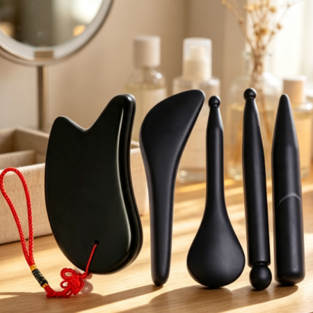 Bian Stone Gua Sha Board for Face, Body, and Stress Relief