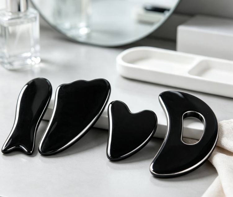 5-Piece Jade & Resin Gua Sha Set for Face and Body