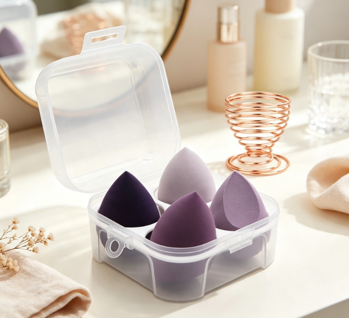 Makeup Sponge With Holder And Storage Case