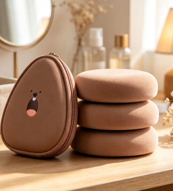 Soft, Resilient Lychee-Textured Makeup Sponge
