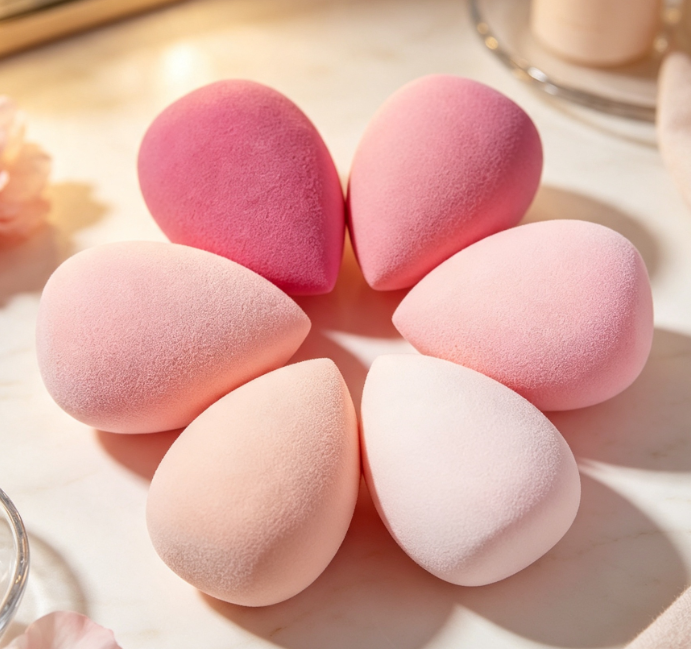 Soft, Latex-Free Multi-Color Makeup Sponge Set - Image 2