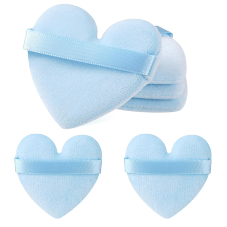 Heart-Shaped Velvet Puff For Blending Hard-To-Reach Areas